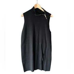 Cable & Gauge Black Knit Zippered Tunic